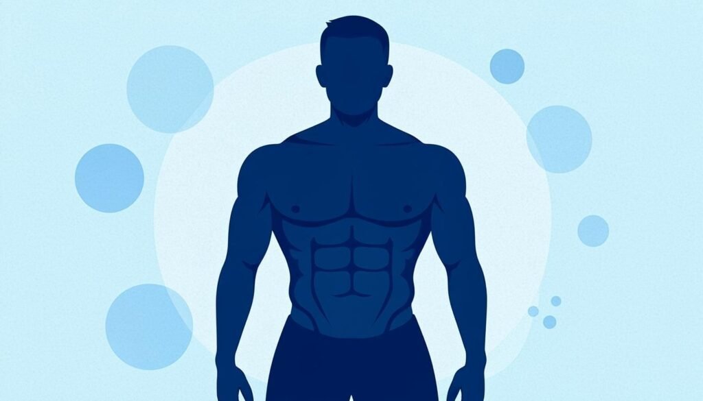 Silhouette con addominali definiti e scalpello: la definizione muscolare