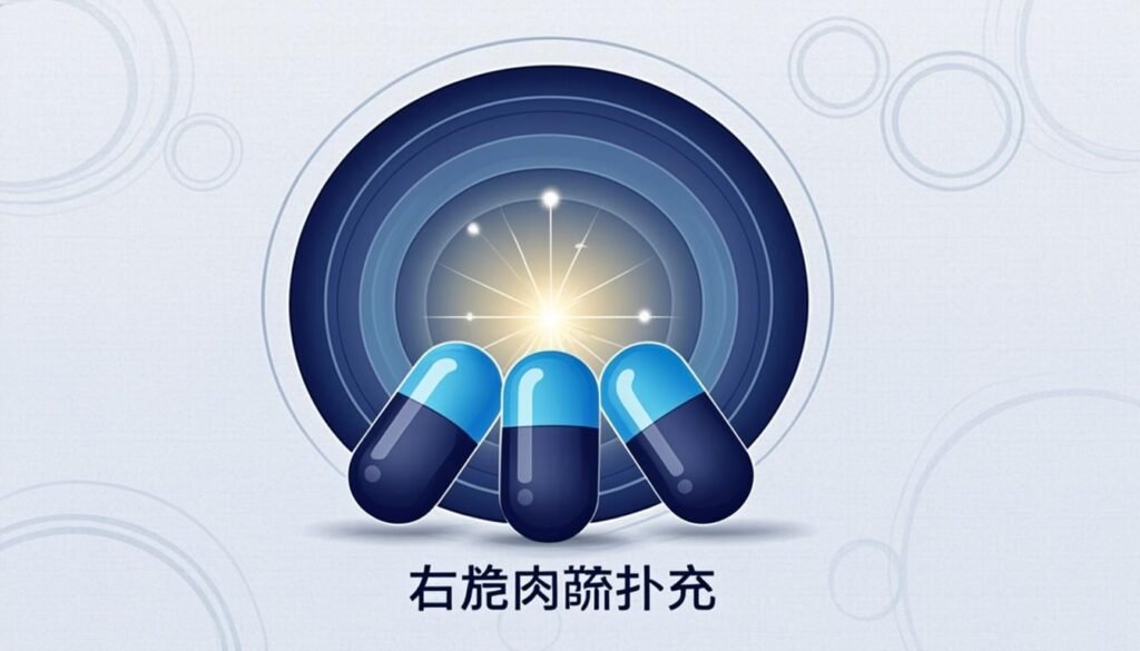 Capsule di L-carnitina con icona di energia cellulare