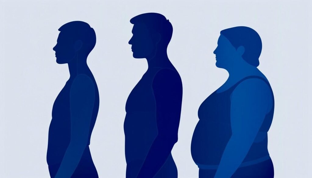 Tre somatotipi a confronto: ectomorfo, mesomorfo ed endomorfo